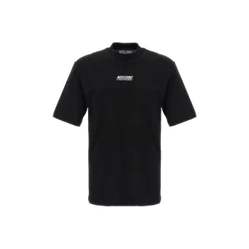 MOSCHINO Logo Embroidered Crewneck T Shirt
