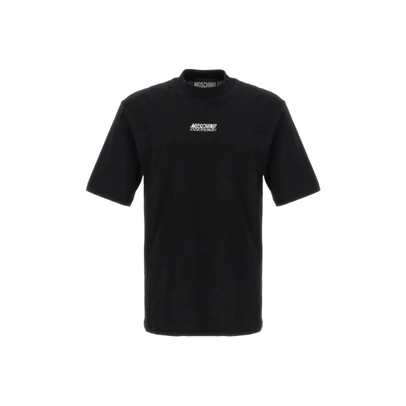 MOSCHINO Logo Embroidered Crewneck T Shirt-0