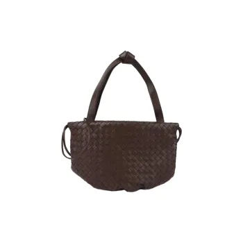 Bottega Veneta Intrecciato Sheepskin Tote Bag, Shopping Bag, Shoulder Bag, Crossbody Bag, Handbag Women's Dark Brown