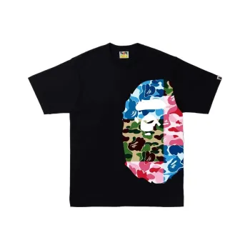 A BATHING APE Abc Camo Crazy Side Big Ape Head Tee