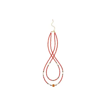 Amy's Garden South Red Agate Necklaces Women's