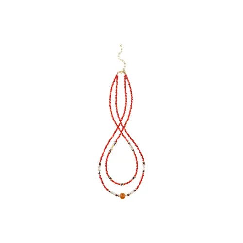 Amy's Garden South Red Agate Necklaces Women's