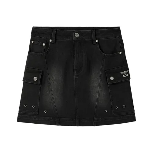 Boy London Denim Short Skirts Women's Black