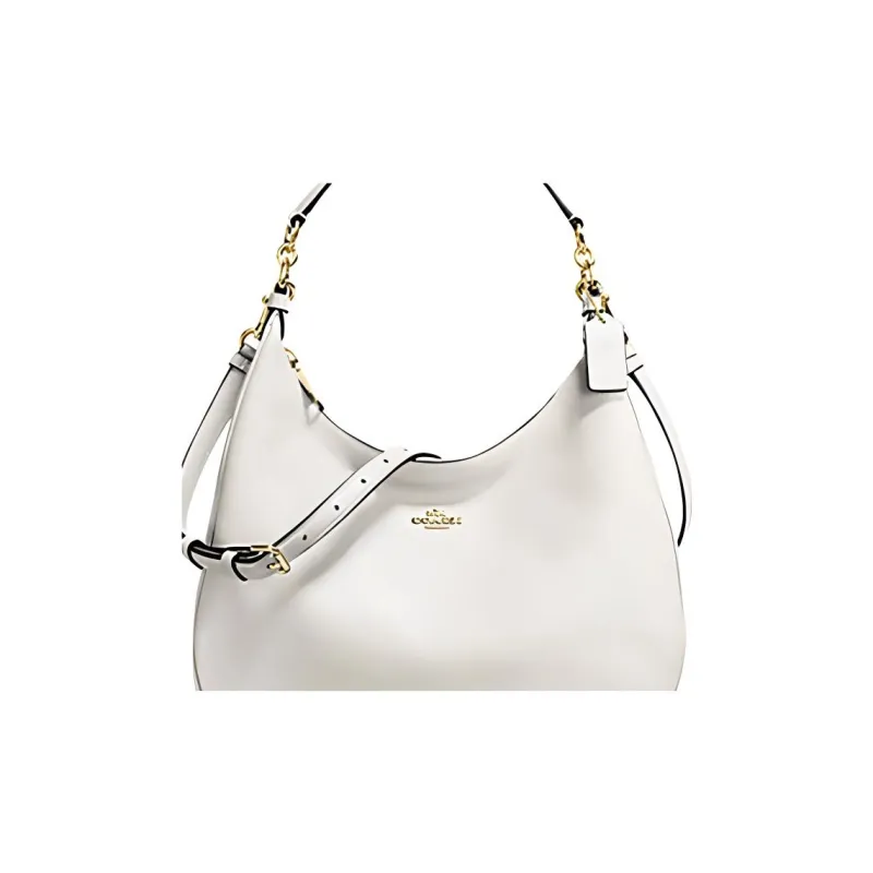 COACH Harley Pebbled Leather Crossbody Underarm One Shoulder Handbag Large Size Women's Chalk White-1