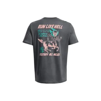 Under Armour T Shirts Men Peach Gray