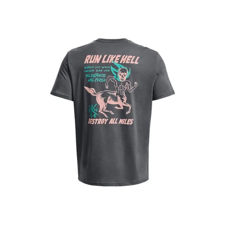Under Armour T Shirts Men Peach Gray-0