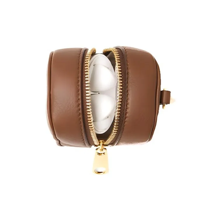 Burberry Grain Leather Cube Bag Charm Bag Merch Unisex Dark Birch Brown-3