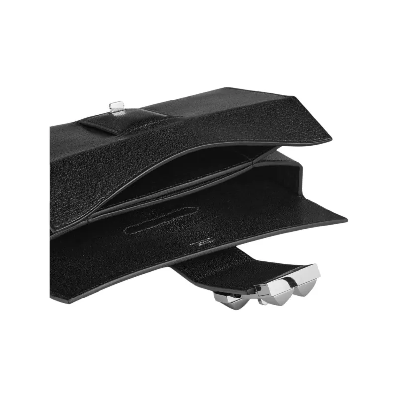 HERMES Chamkila Goat Skin Clutch Women's 89 Noir Black-4