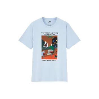 UNIQLO T Shirt Unisex Light Blue