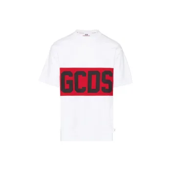 GCDS Band Logo Print T Shirt