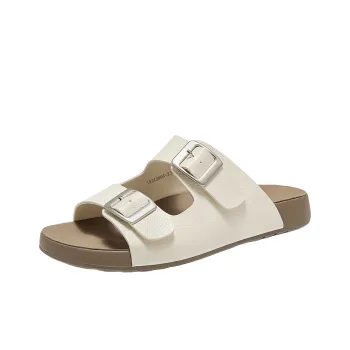 GEMEIQ Slide Slippers Women's Ecru 2.5cm