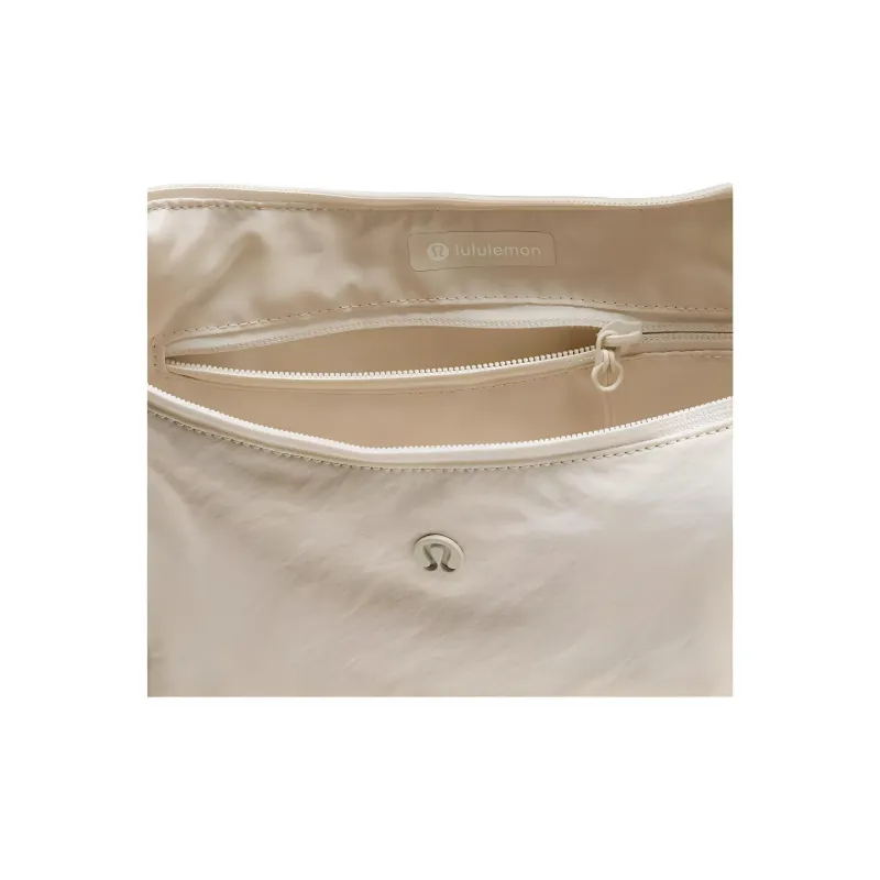 Lululemon Recycled Nylon Shoulder Bag Crossbody Bag Unisex Ivory White-3