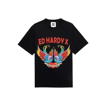 ED HARDY X T Shirts Unisex Black