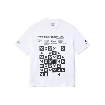 LACOSTE x Minecraft SS22 T Shirt Men's White