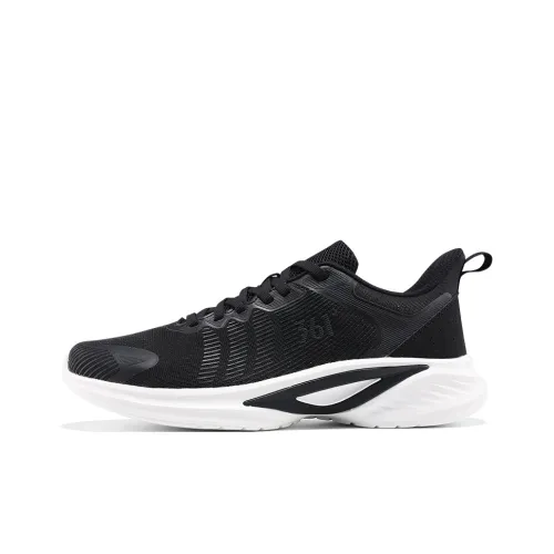 361° Durable Breathable Lightweight Low Top Sprint Running Shoes Men's Black