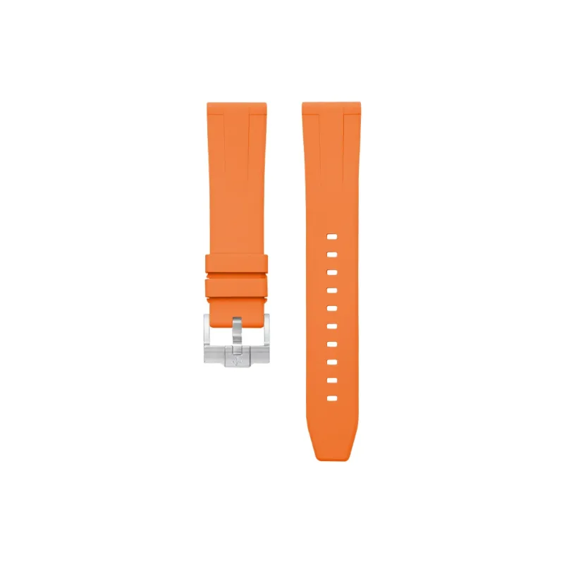 VAGENARI Flat Head One Size 18 19 20 21 22 23 24mm Extended Length, Compatibility Watch Band Fluoroelastomer Material-12