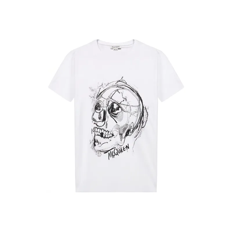 Alexander McQueen T Shirts Men White-0