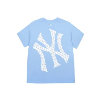 MLB Drop Shoulder Sleeve T Shirt Unisex Sky Blue
