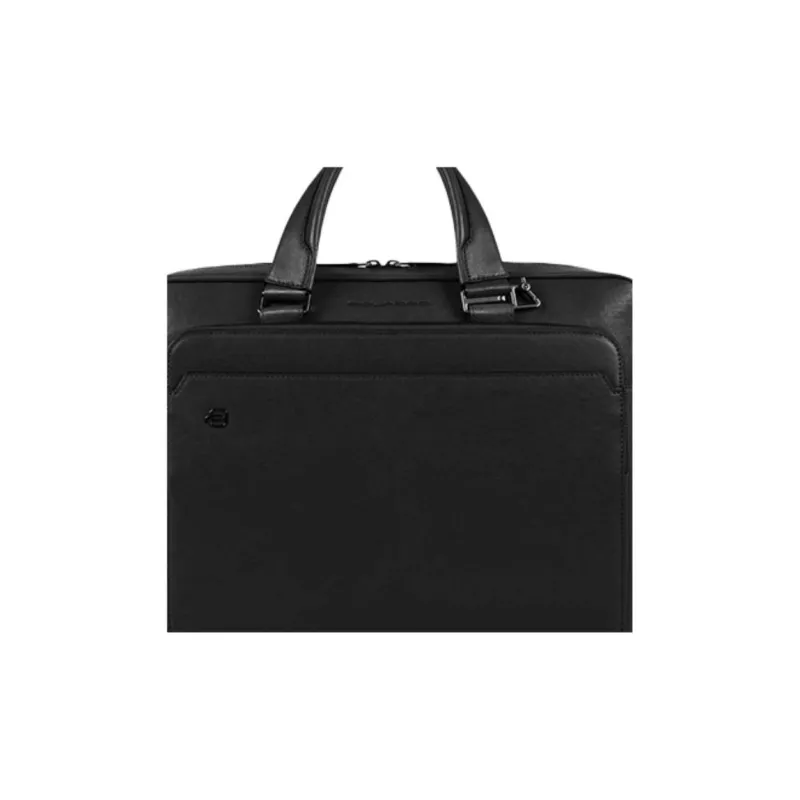 PIQUADRO Leather Briefcases Handbags Small Size Unisex Black-1