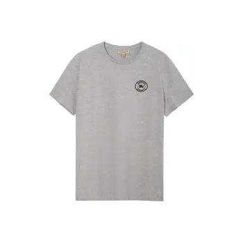 Burberry Embroidered Logo Cotton T shirt