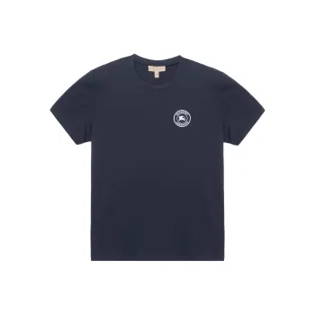Burberry Embroidered Logo Cotton T shirt