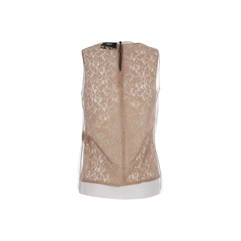 FENDI Floral lace Top-1