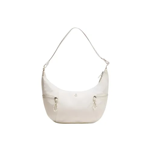 Lululemon Recycled Nylon Shoulder Bag Crossbody Bag Unisex Ivory White