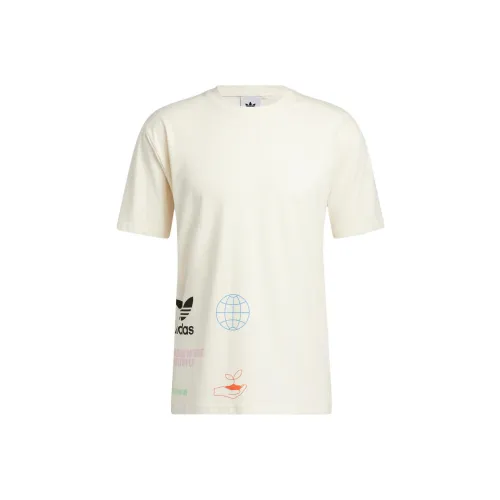 Adidas Originals NATURE MULTI T Shirt International Version Men's White