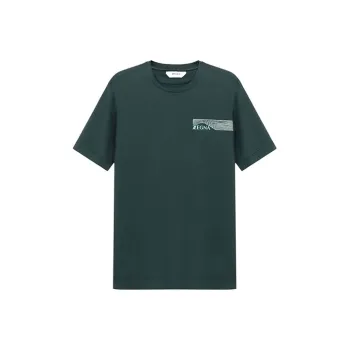 Zzegna T Shirts Men Dark Green