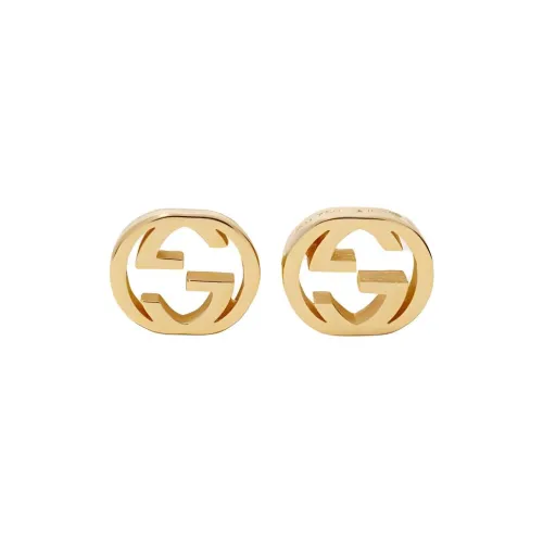 GUCCI 18K Gold Stud Earrings Women's Gold