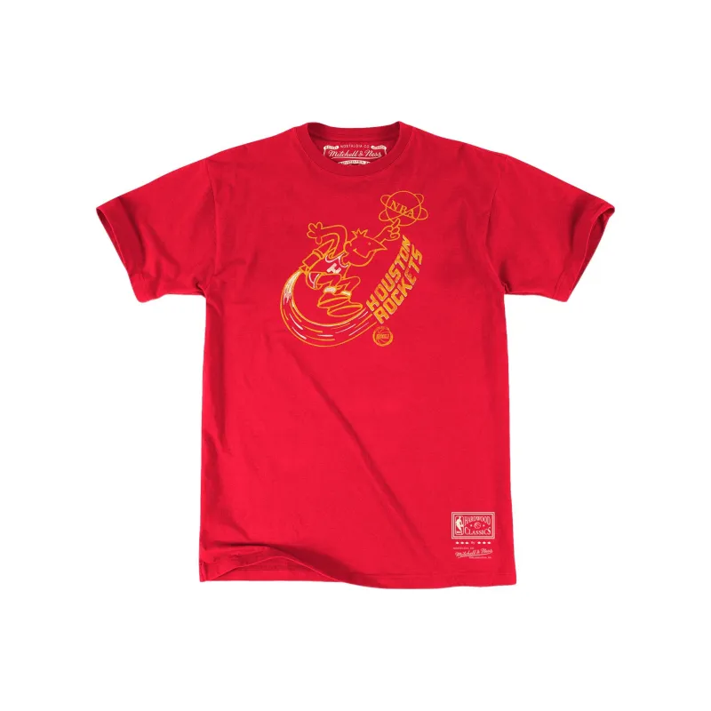 Mitchell Ness T Shirts Unisex Red-0