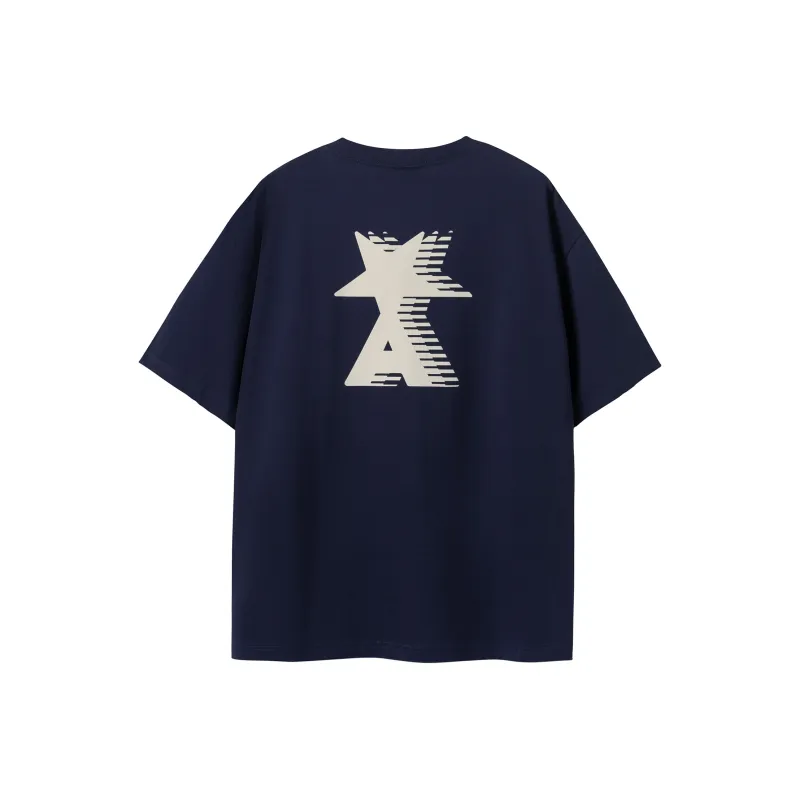 ALL NIGHT DAYS Star Letter Print Unisex T-shirt-0