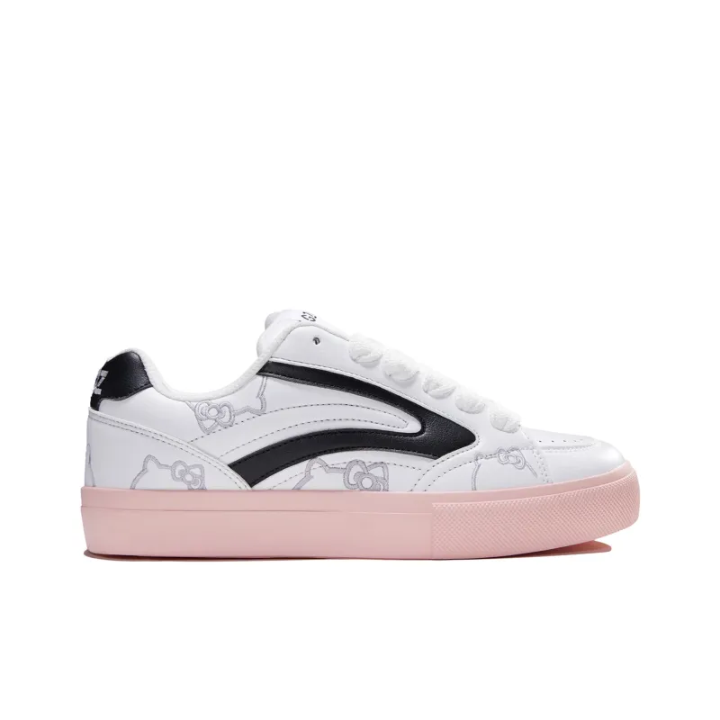 GZOZ Coverage Cushioning Abrasion Resistant Low Top Skateboard Shoes Women's White Pink Black-1