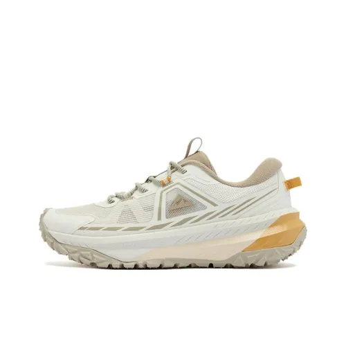 QIAODAN Anti Slip Wear Resistant Low Top Trail Running Shoes Men's Beige Brown