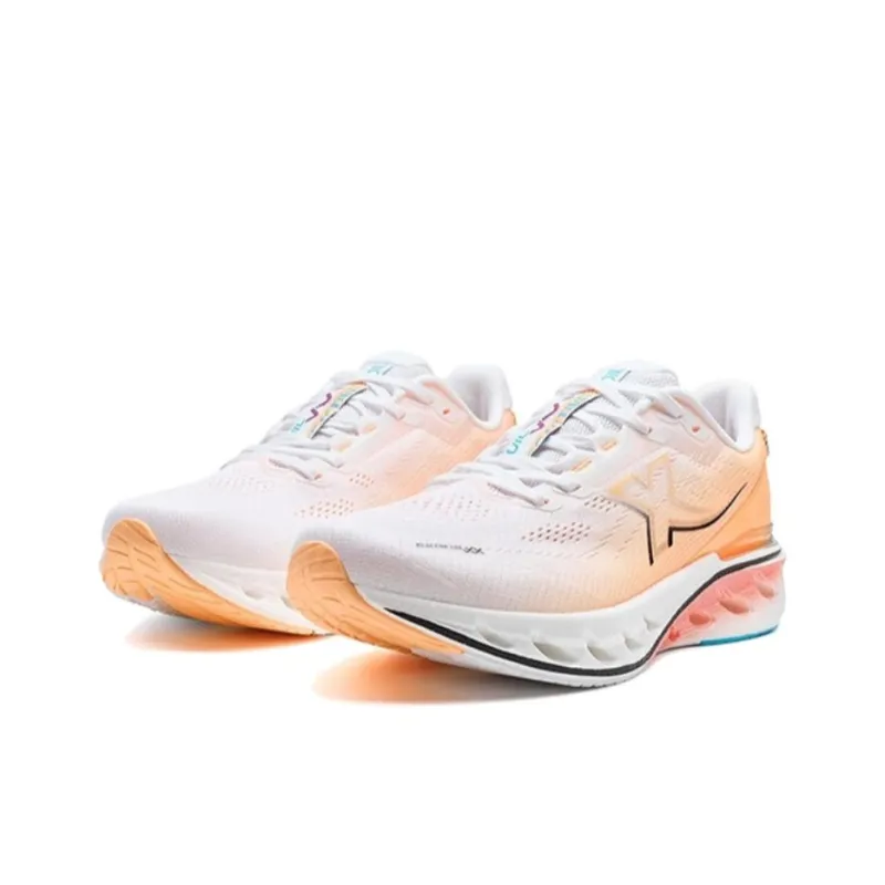 XTEP Cushioning Spin 12 Slip Resistant Coverage Low Top Casual Running Shoes Men's White Orange-2