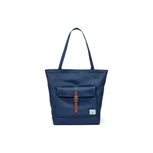 Herschel EcoSystem™ Recycled Fabric Tote Bag Shopping Bag Shoulder Bag Handbag Unisex Marine Blue