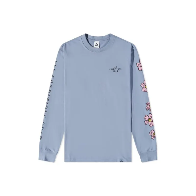Nike T Shirts Men Sky Blue-0