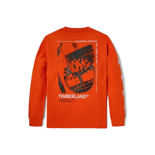 Timberland T-Shirts Men Orange Red