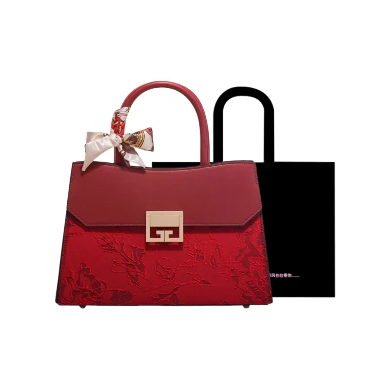 HACIN PU Handbag Women's Blue/Brown/Red-6