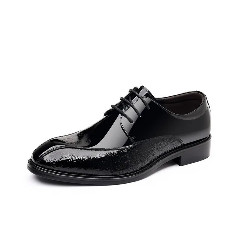 XIAOTOULANG Dress Shoes Men's Black-0