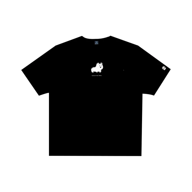 Black Cat Pixel T Shirts Unisex-5