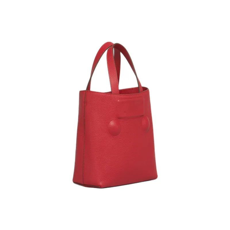 MARNI Trunkaroo Matte Calfskin Tote Bag, Shopping Bag, Shoulder Bag, Handbag Trumpets Women's Red-2