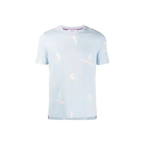 THOM BROWNE T Shirts Men Light Blue