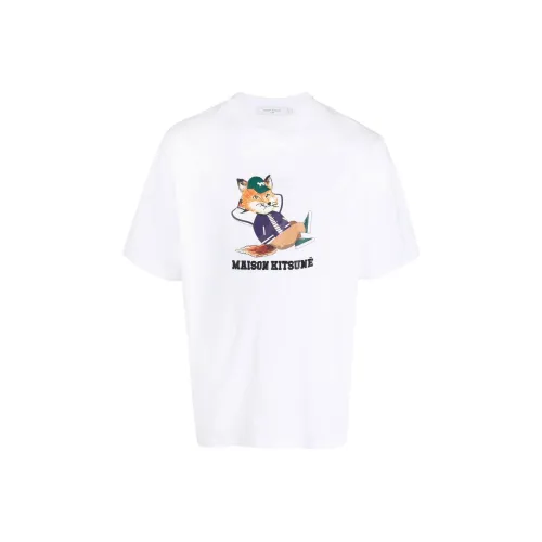 Maison Kitsune Dressed Fox Printed Crewneck T Shirt