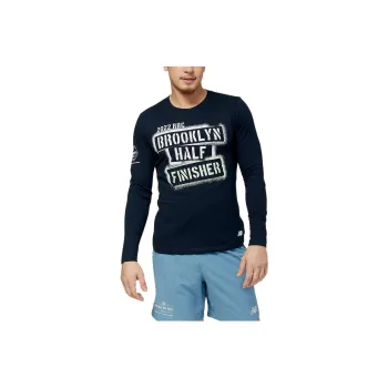 New Balance RBC Brooklyn Half T Shirts Men Navy Blue