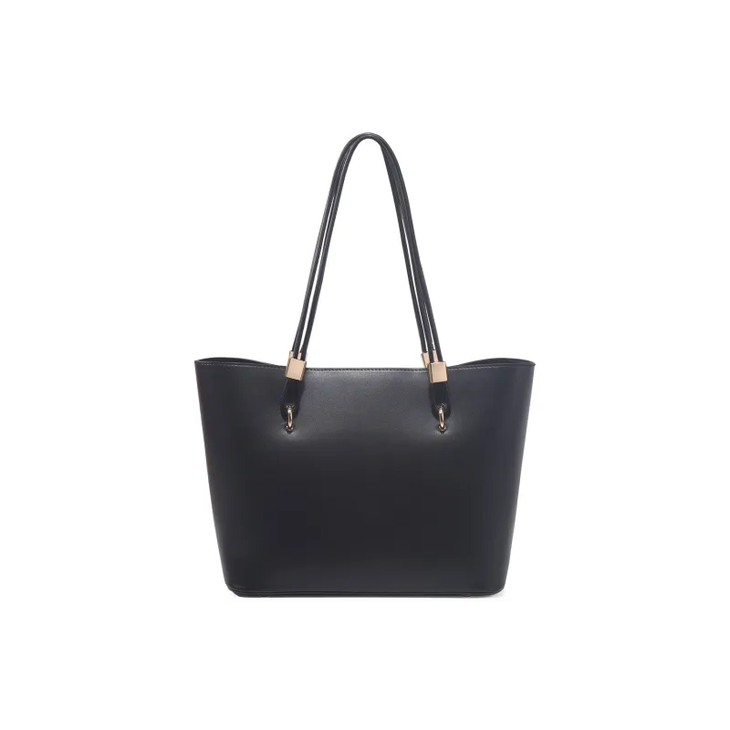 HACIN PU Handbag Shoulder Bag Regular Women's Black/Red-6