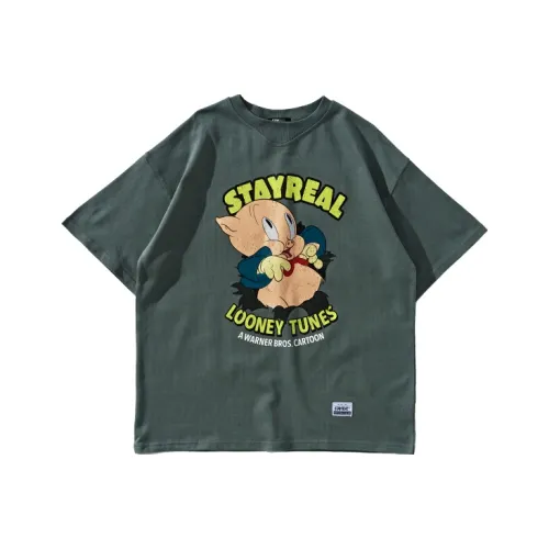 STAYREAL Looney Tunes Straight T-Shirt Unisex Gray