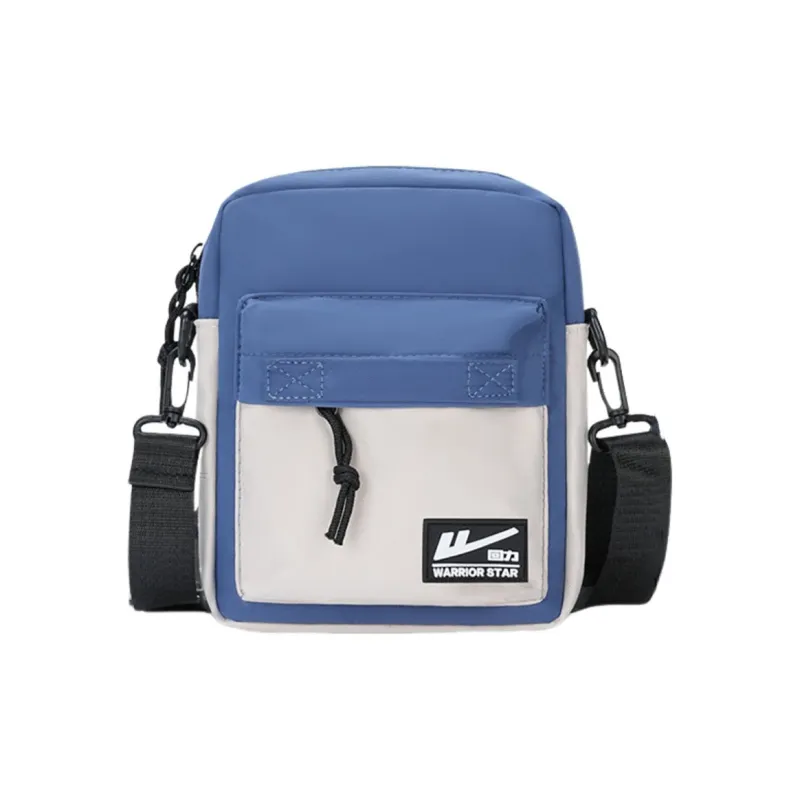 Warrior Nylon Fabric Shoulder Bag Unisex Black/White-6