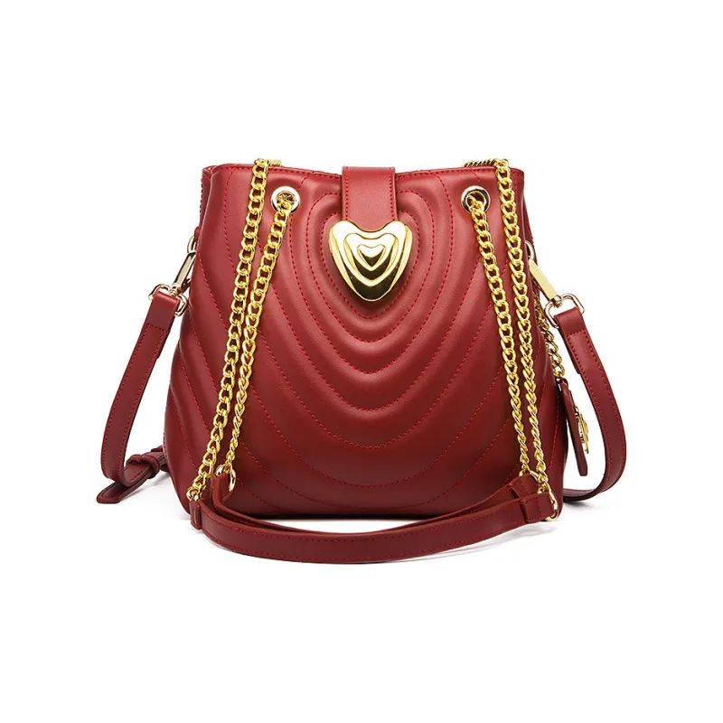 Worm's Home Pu Crossbody Bags Shoulder Bags Regular Women's Red-1
