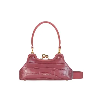 APEDE MOD Cow Leather Miley Bag One Shoulder Handbag Small Size Women's Litchi Color